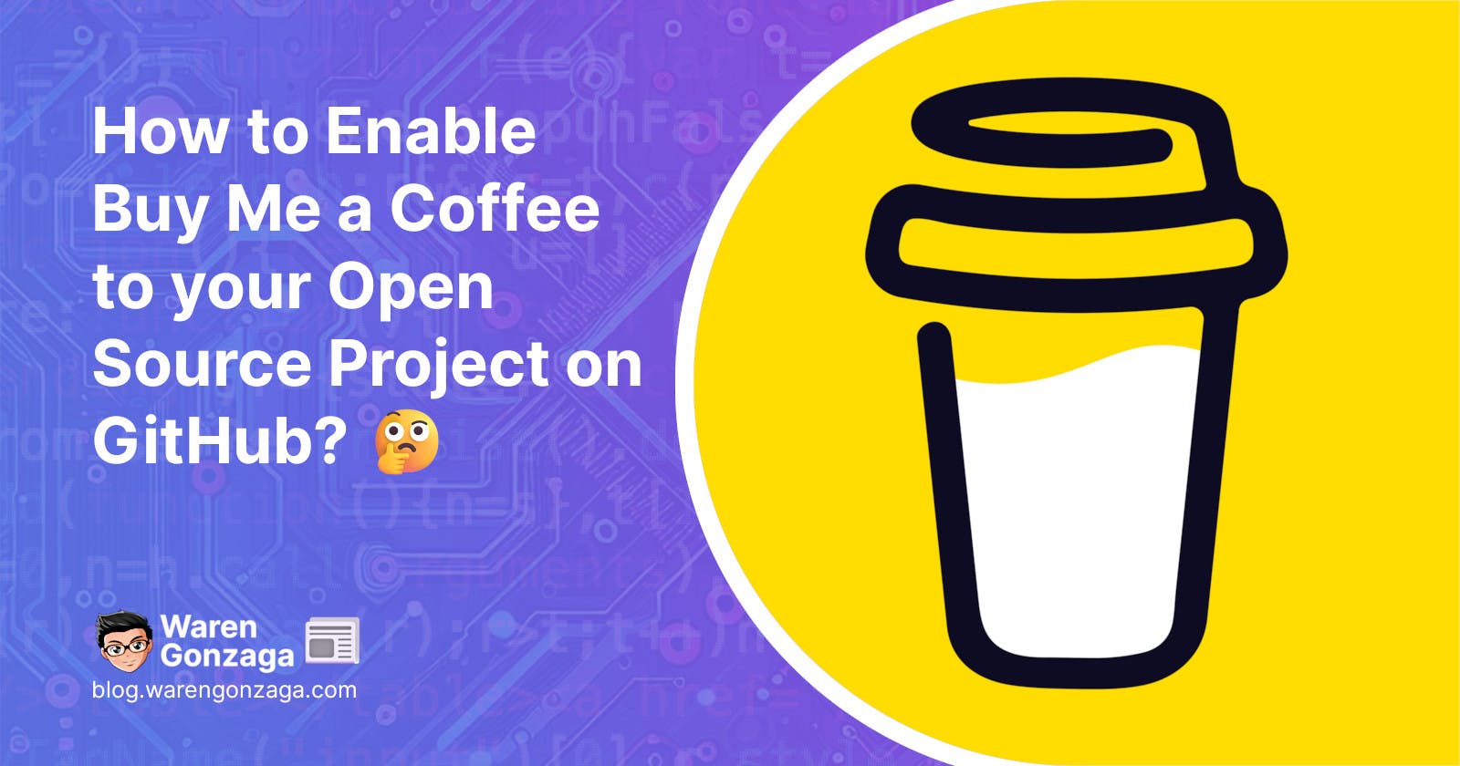 How to Enable Buy Me a Coffee to your Open Source Project on GitHub