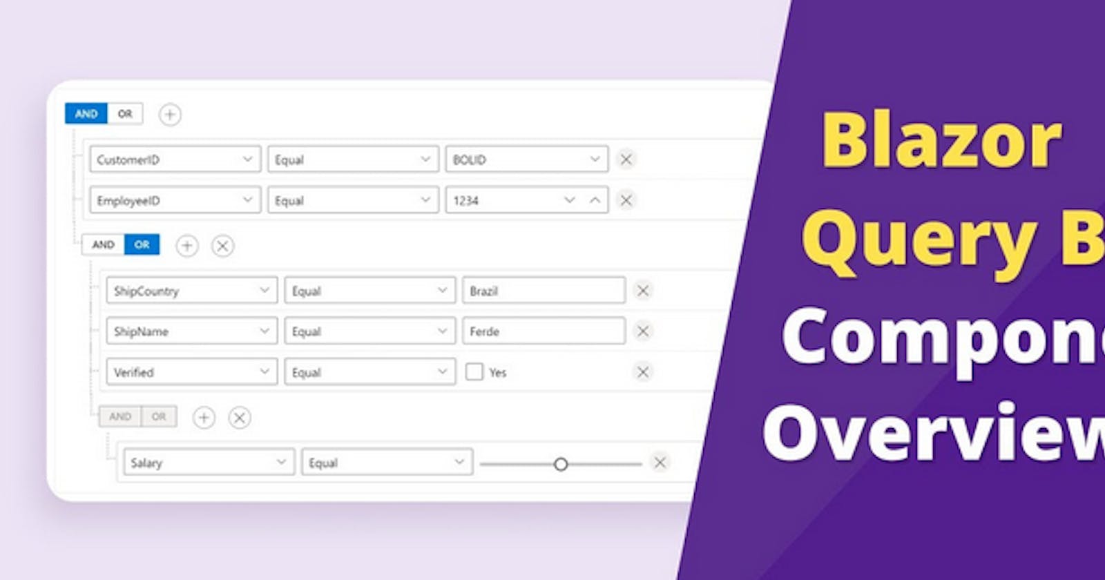 Quick Overview of Blazor Query Builder Component