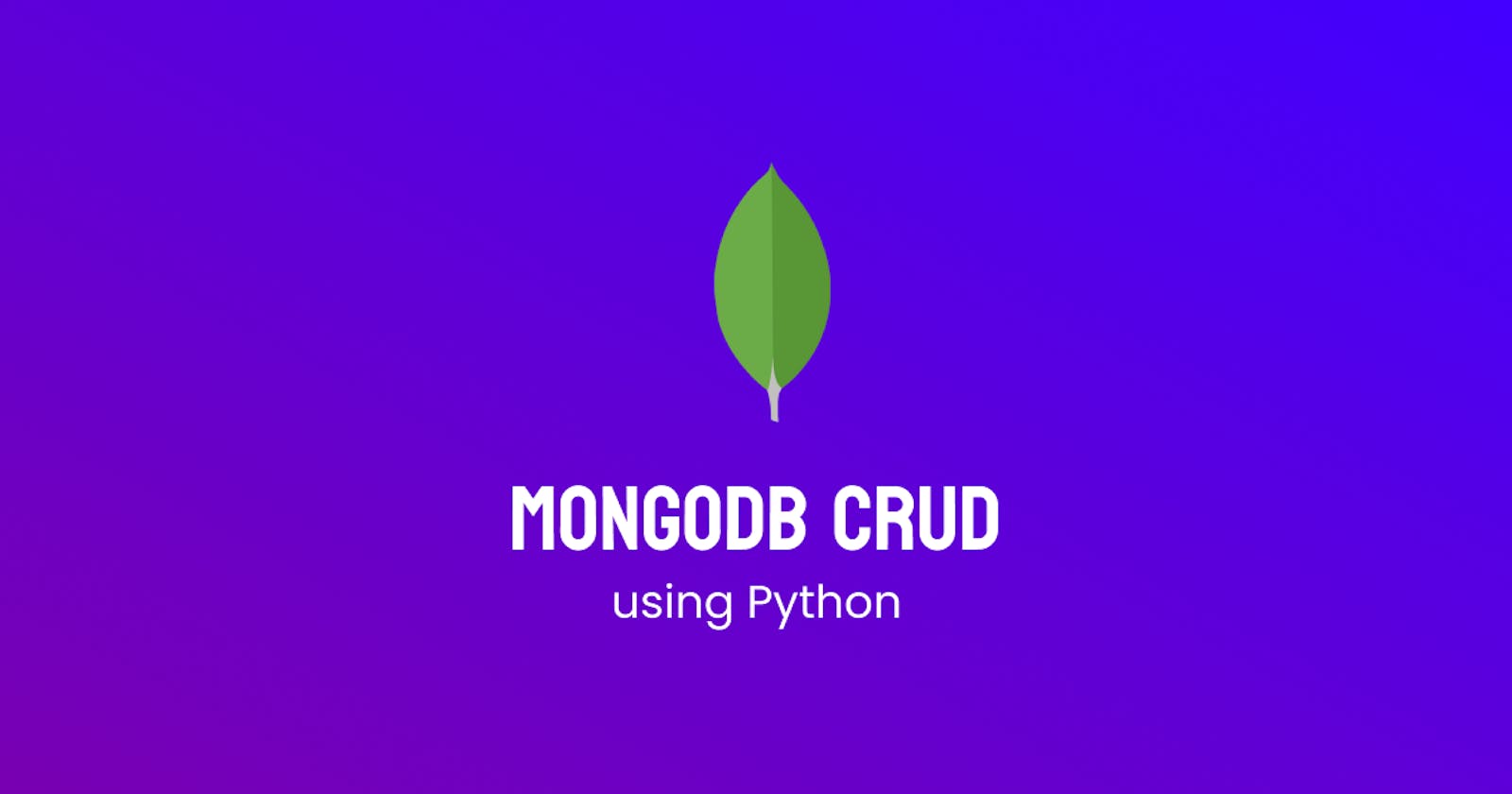 CRUD application with MongoDB and Python