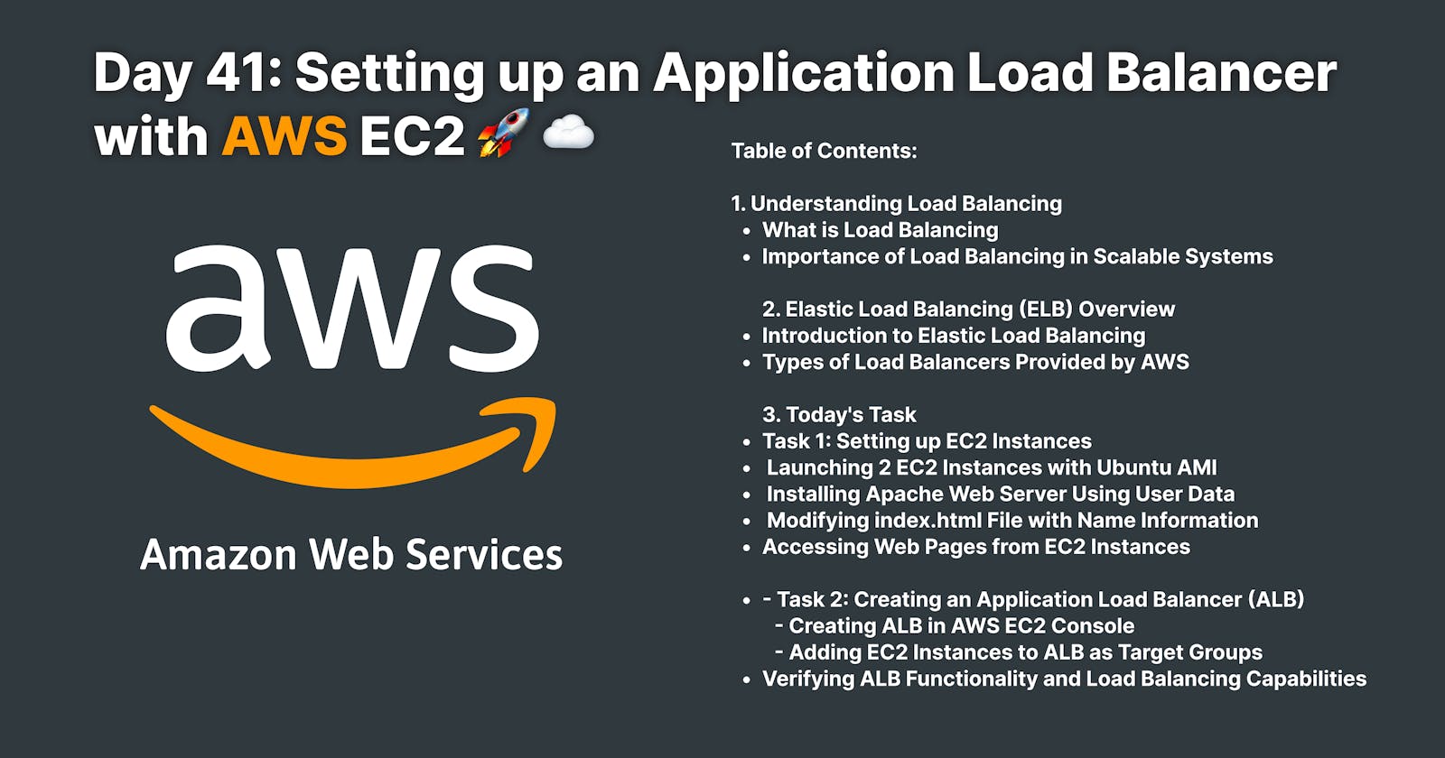 Day 41: Setting up an Application Load Balancer with AWS EC2 🚀 ☁
