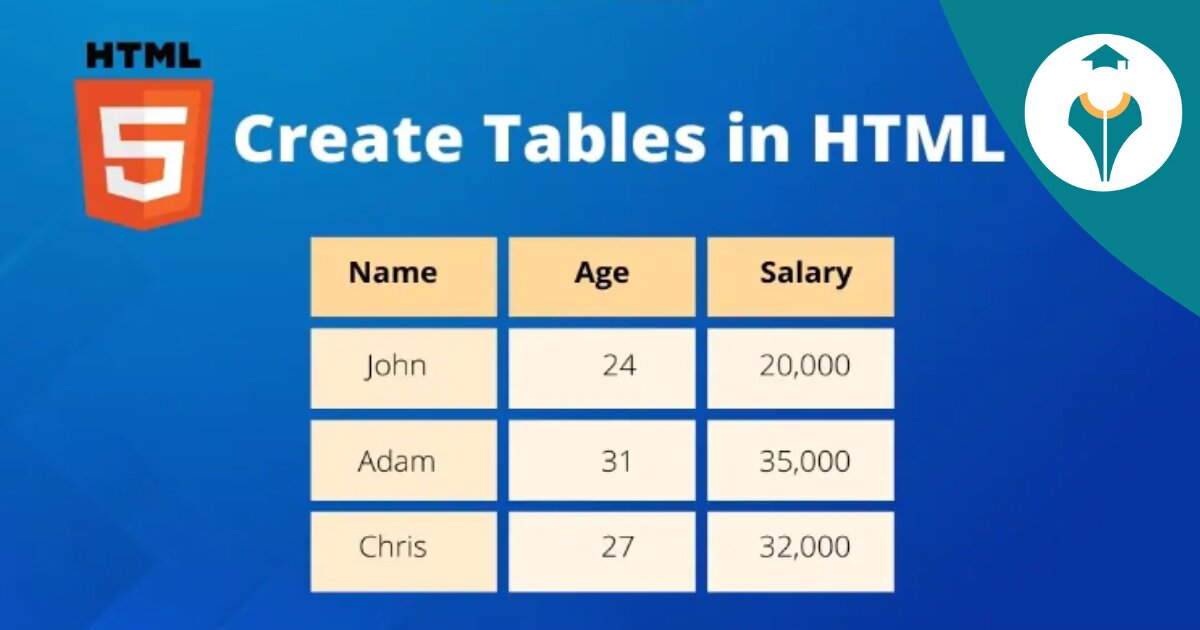 Tables in HTML