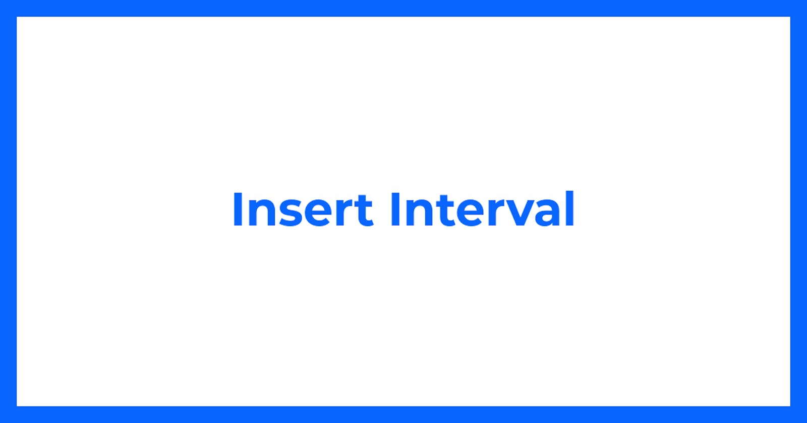 Insert Interval
