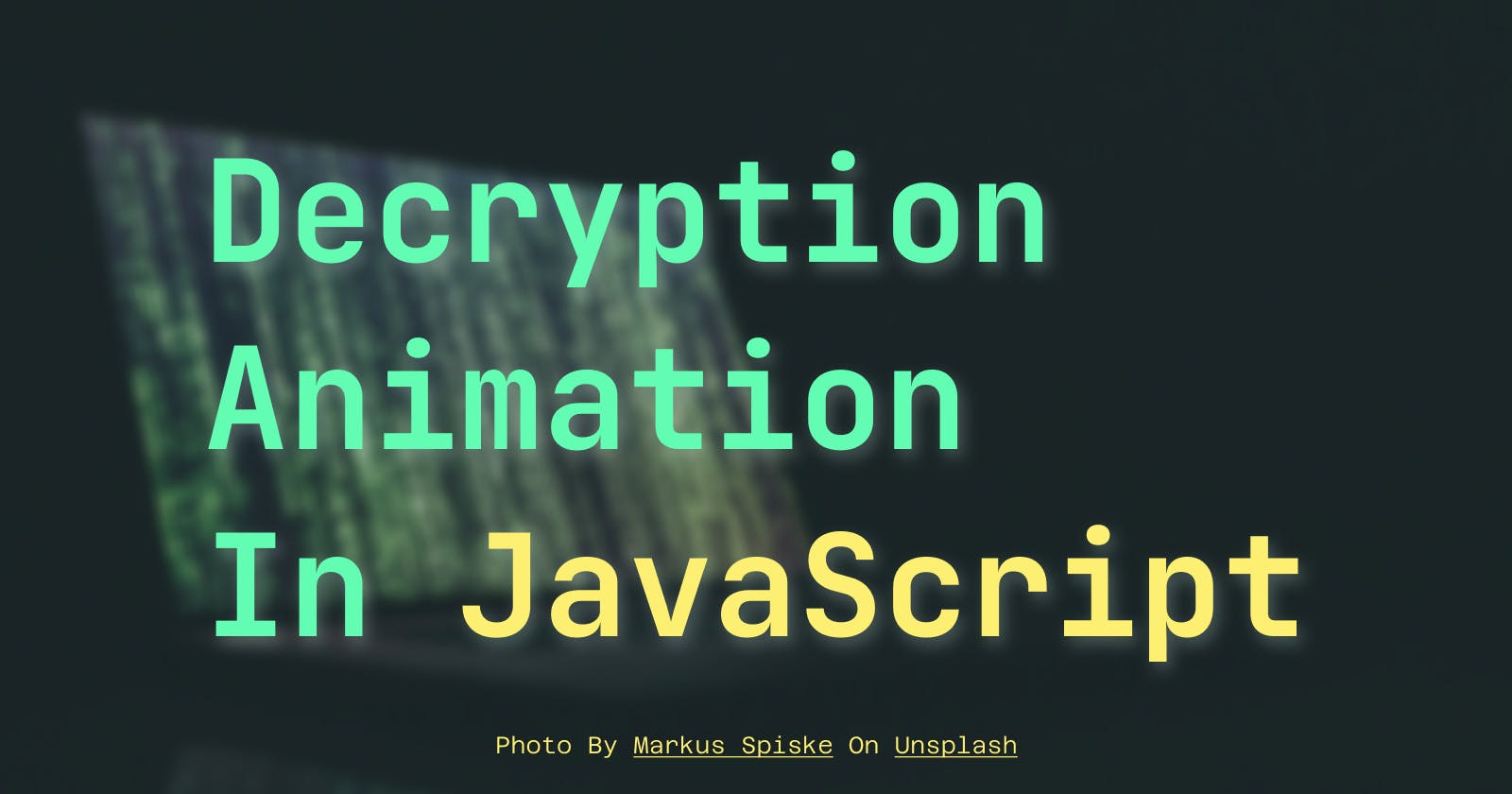 Decryption animation in JavaScript