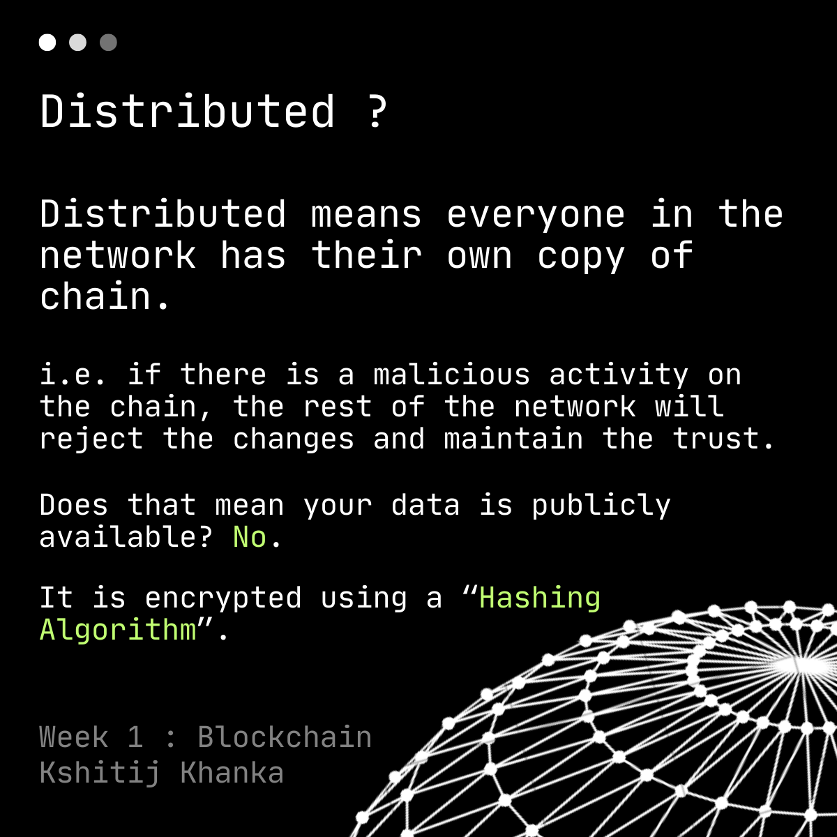 Understanding distributed network