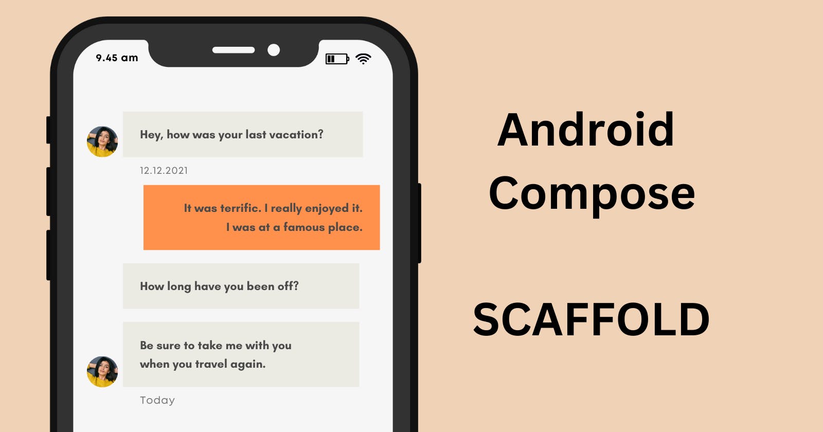 Example of Android Scaffold Structure in Android Compose API