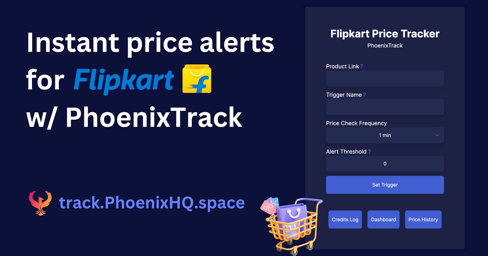 Cover Image for Instant price tracking on Flipkart with PhoenixTrack