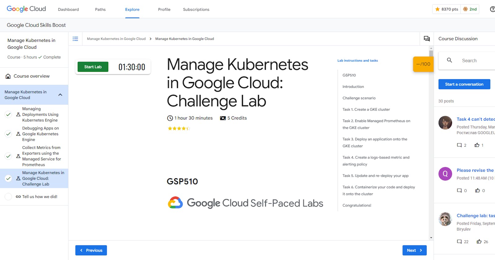 Manage Kubernetes in Google Cloud: Challenge Lab