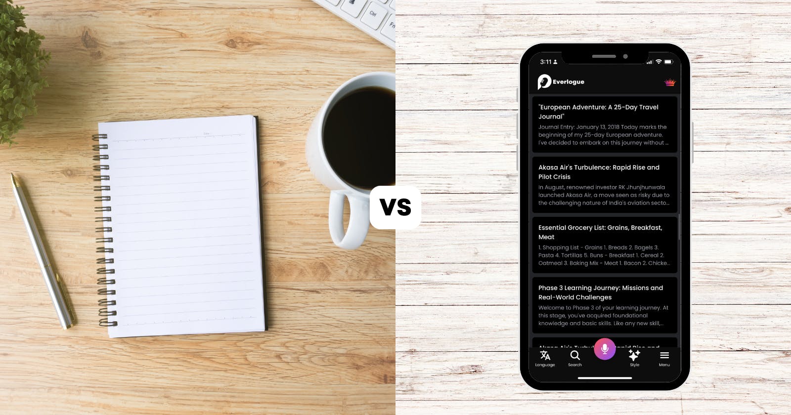 Everlogue vs. Traditional Note-Taking: A Showdown of Epic Proportions