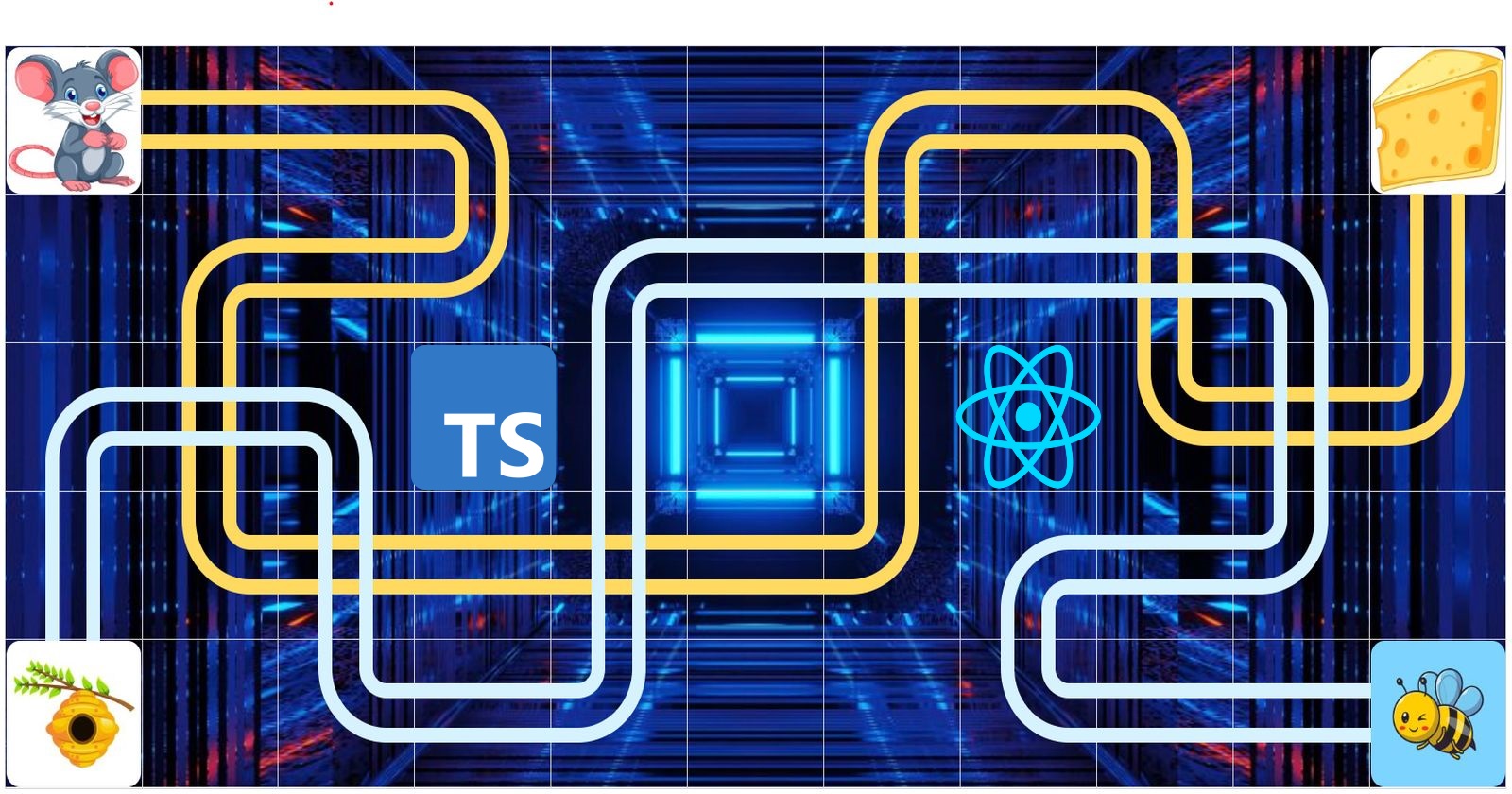 React JS + TS: A good-looking, parametrizable JSX representation of a rectilinear route, without using HTML 5 Canvas