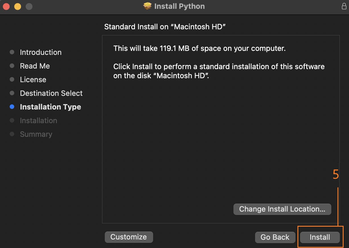 How to Install Python on Mac Step-5
