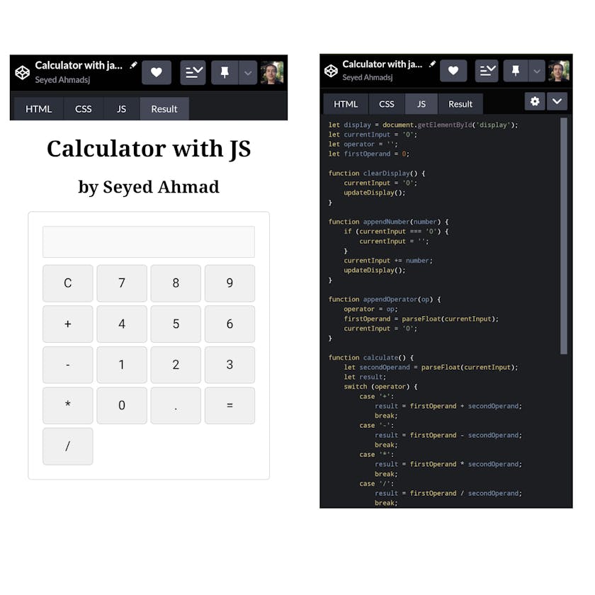 Calculator with JavaScript and Analyze the Code