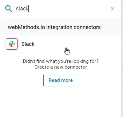 Search the Slack connector
