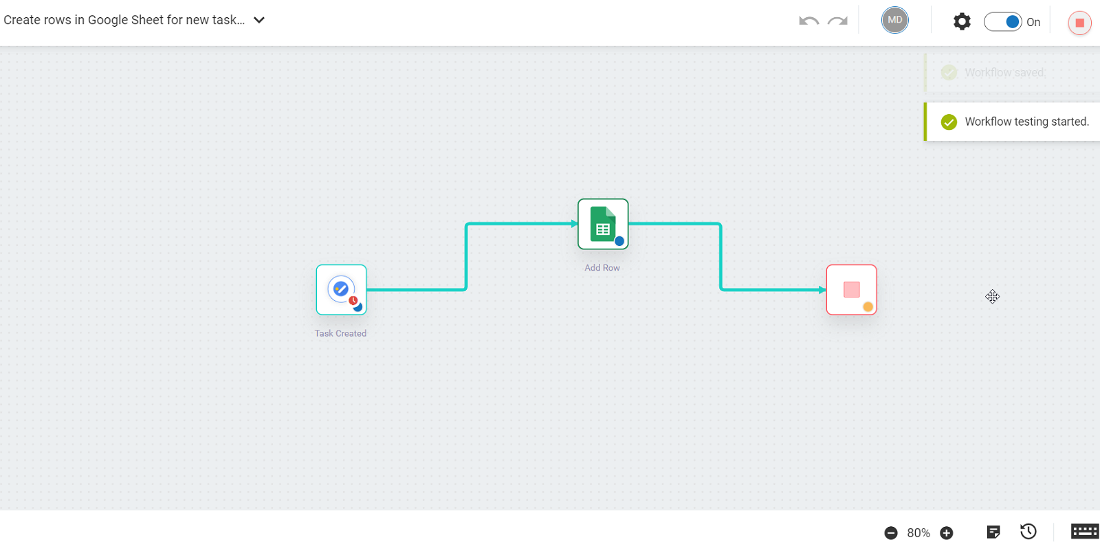 Track your Google Tasks to-do list in Google Sheets with webMethods.io Integration