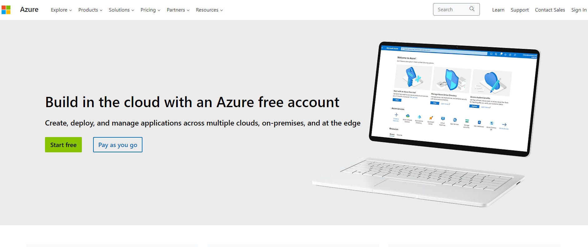 Azure Home Page