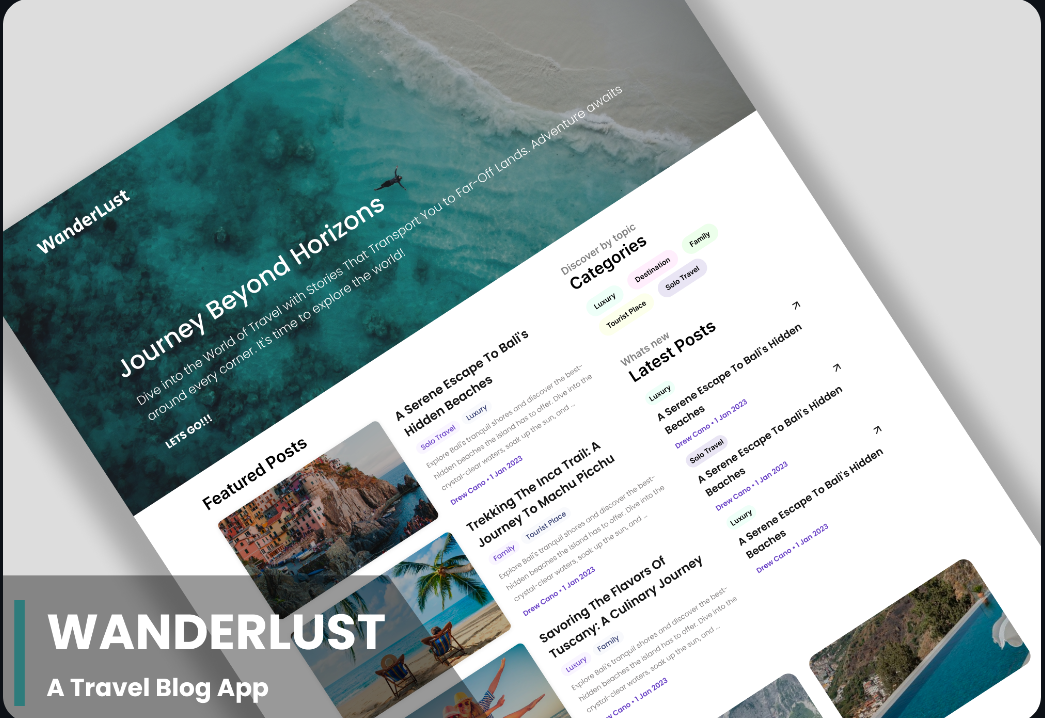 Wanderlust - a 3 tire web application