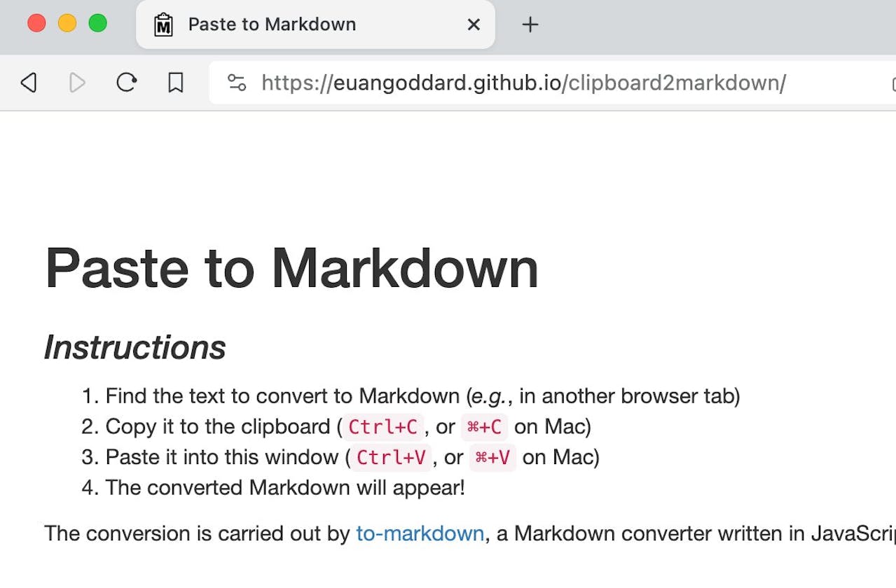 Daily Hack #day5 - Clipboard2Markdown