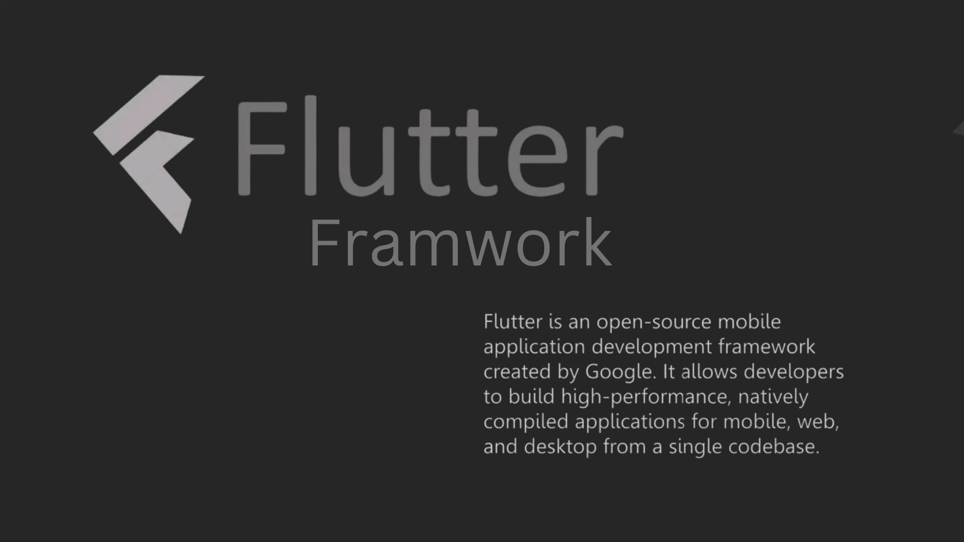 Flutter Framework Overview