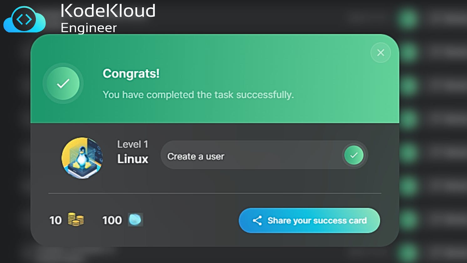 Step by step approach of Linux task on creating a user by the KodeKloud Engineer Program: