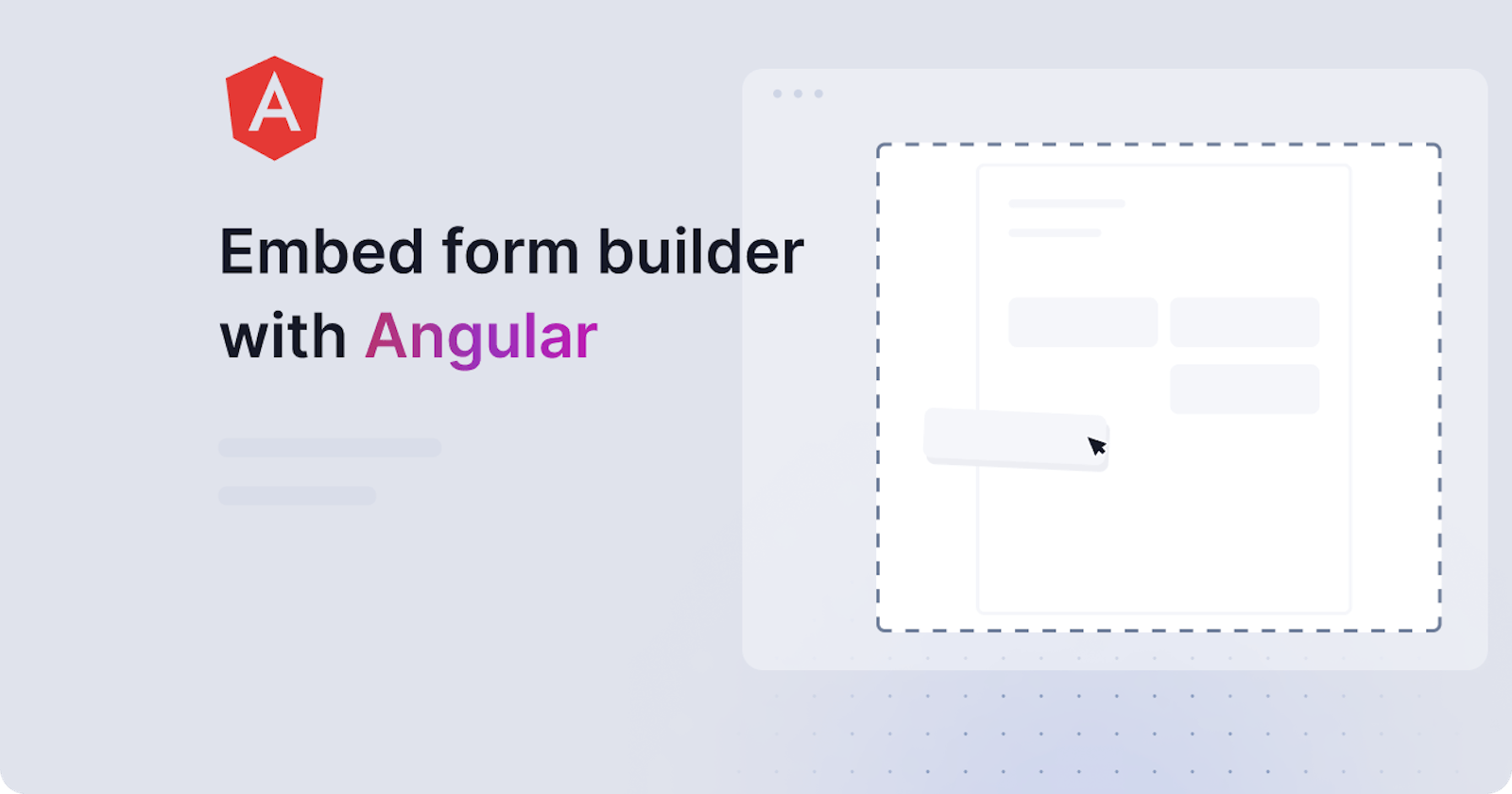 Embed a form builder with Angular
