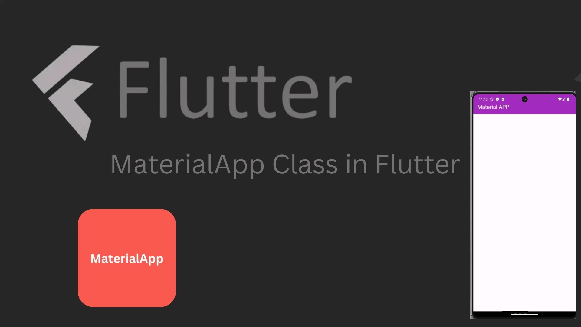 MaterialApp Class in Flutter