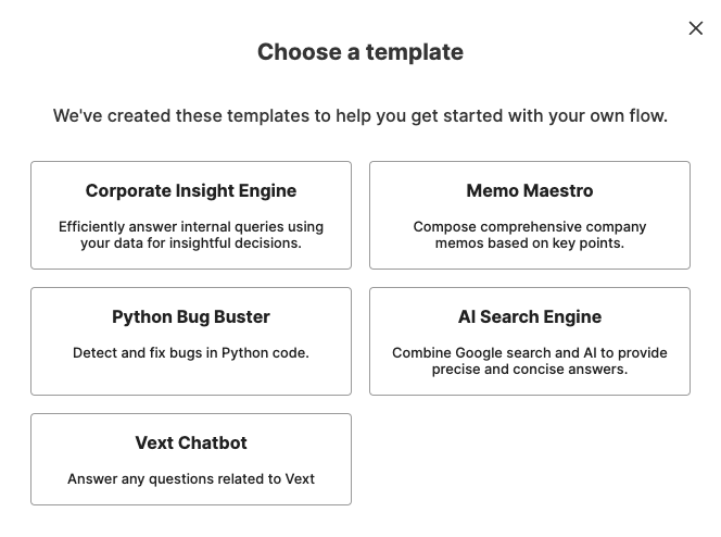 vext template gallery