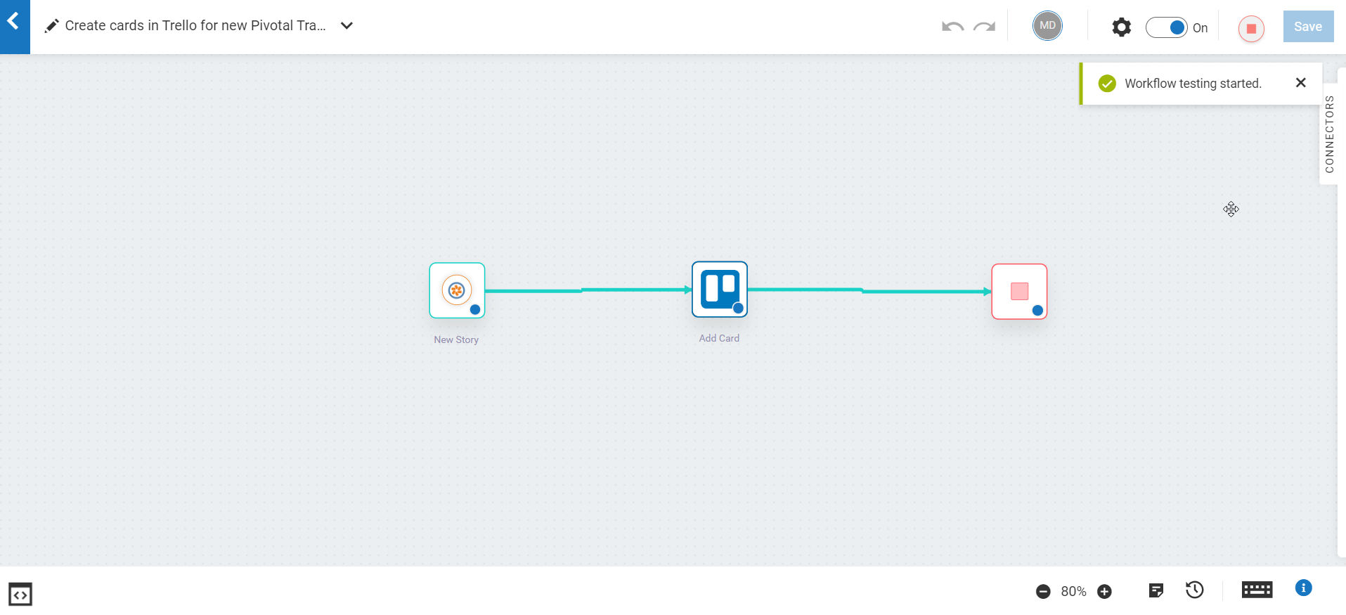 Automate Pivotal Tracker stories and Trello cards with webMethods.io Integration