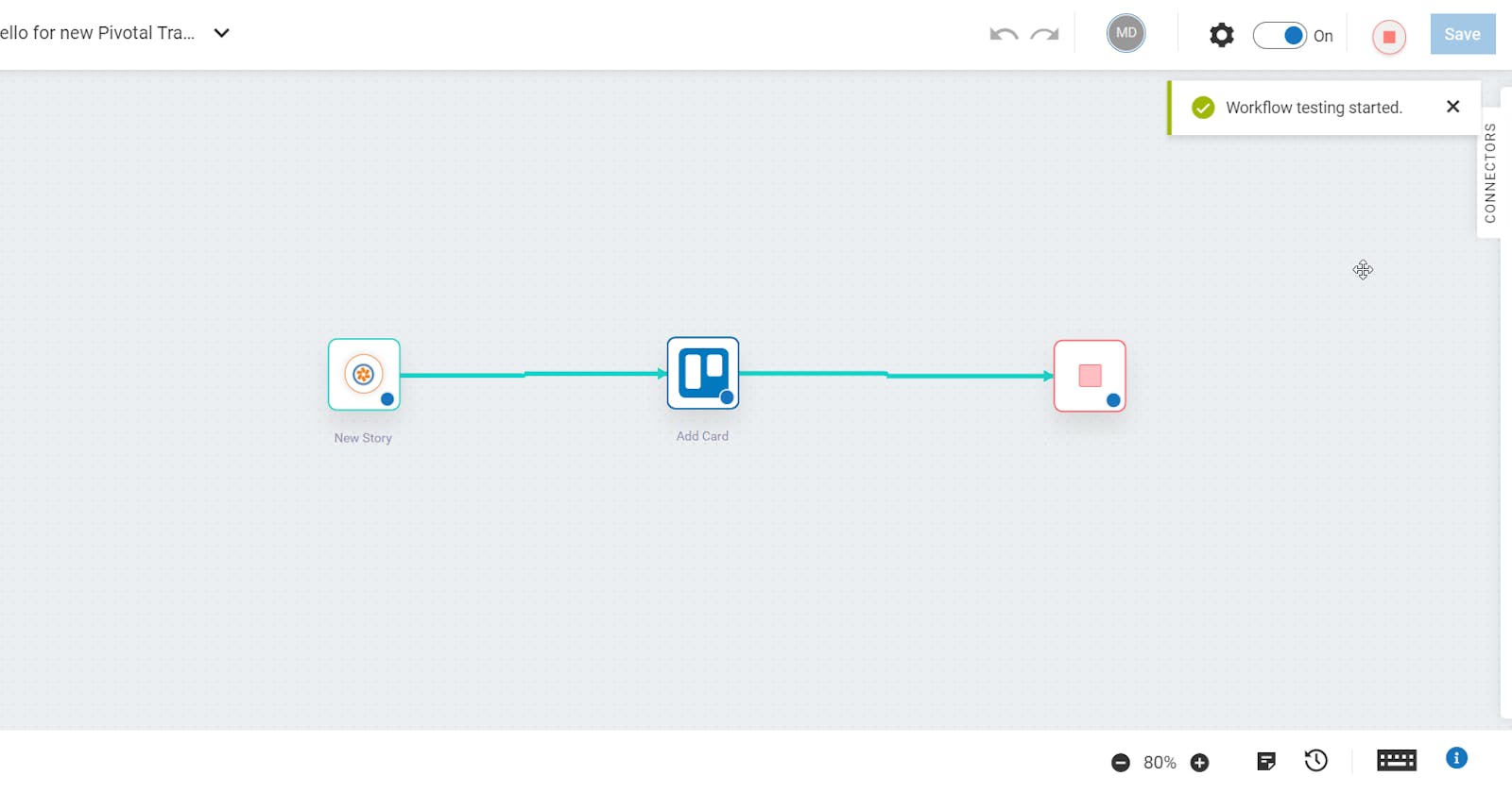 Automate Pivotal Tracker stories and Trello cards with webMethods.io Integration