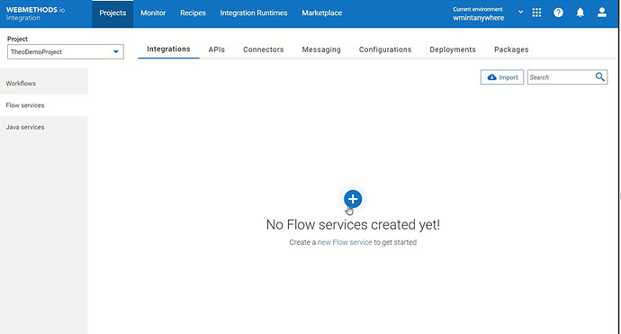Flow services tab