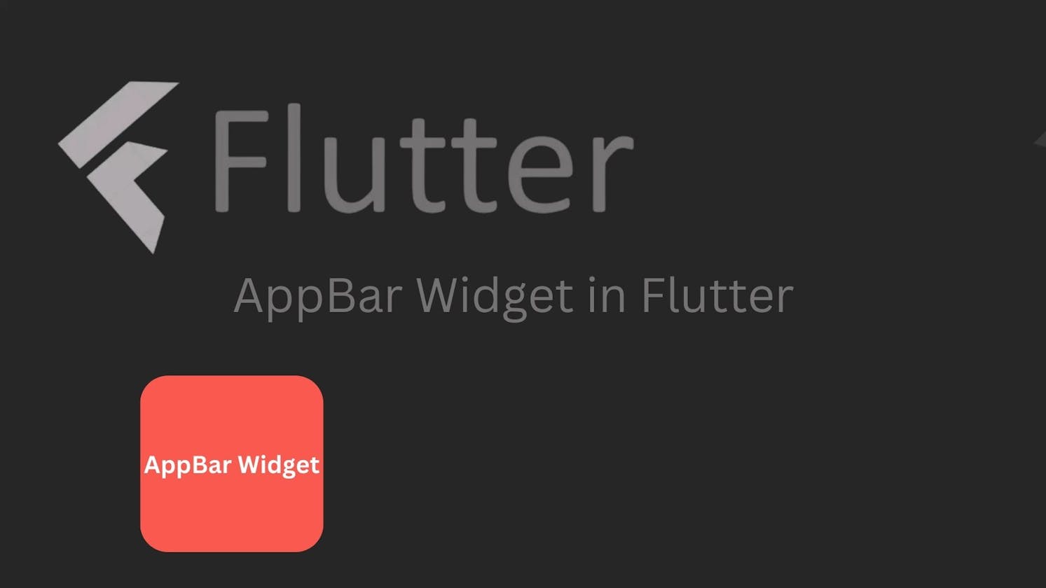 AppBar Widget in Flutter