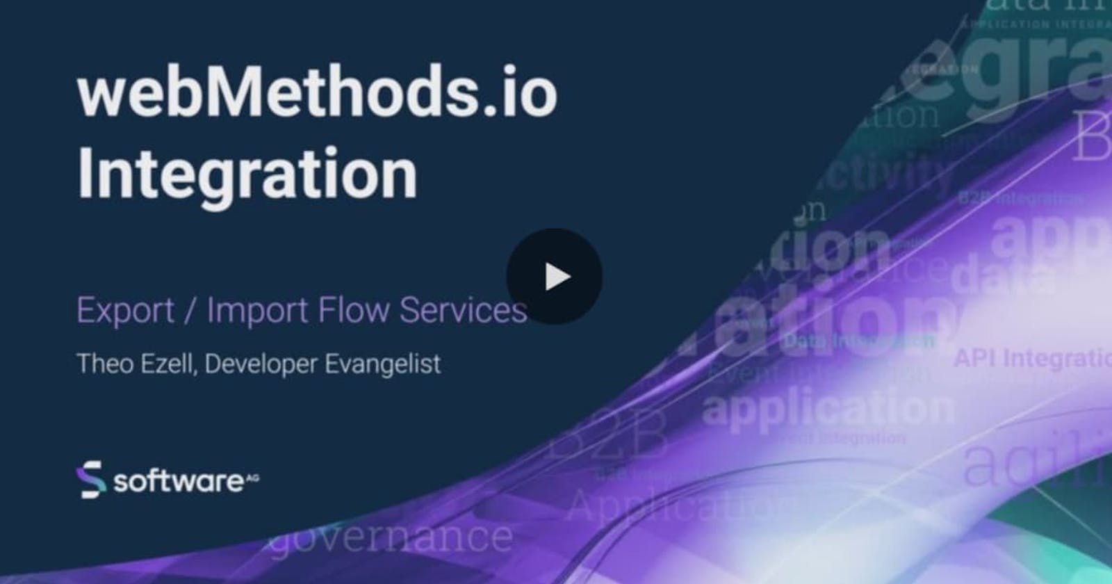 Export and import Flow services with webMethods.io Integration