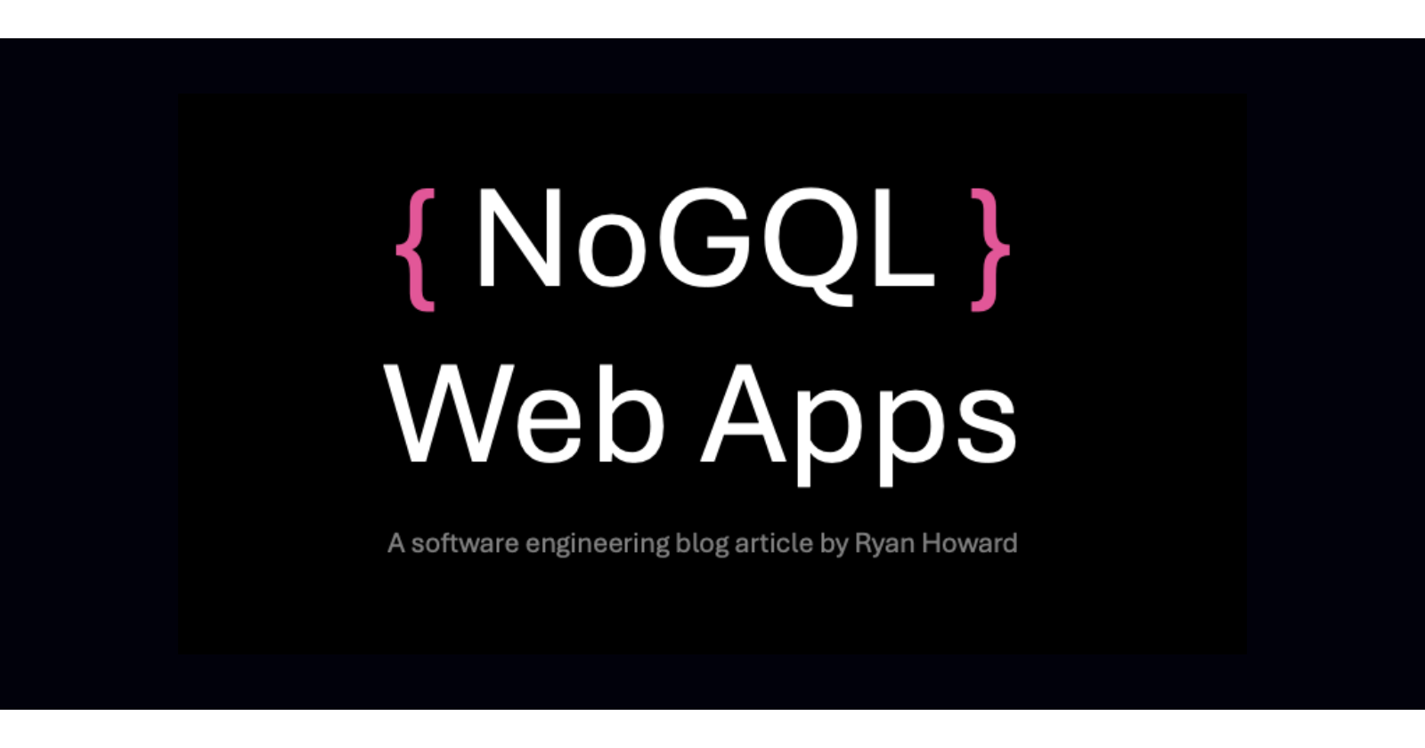 NoGQL Web Apps