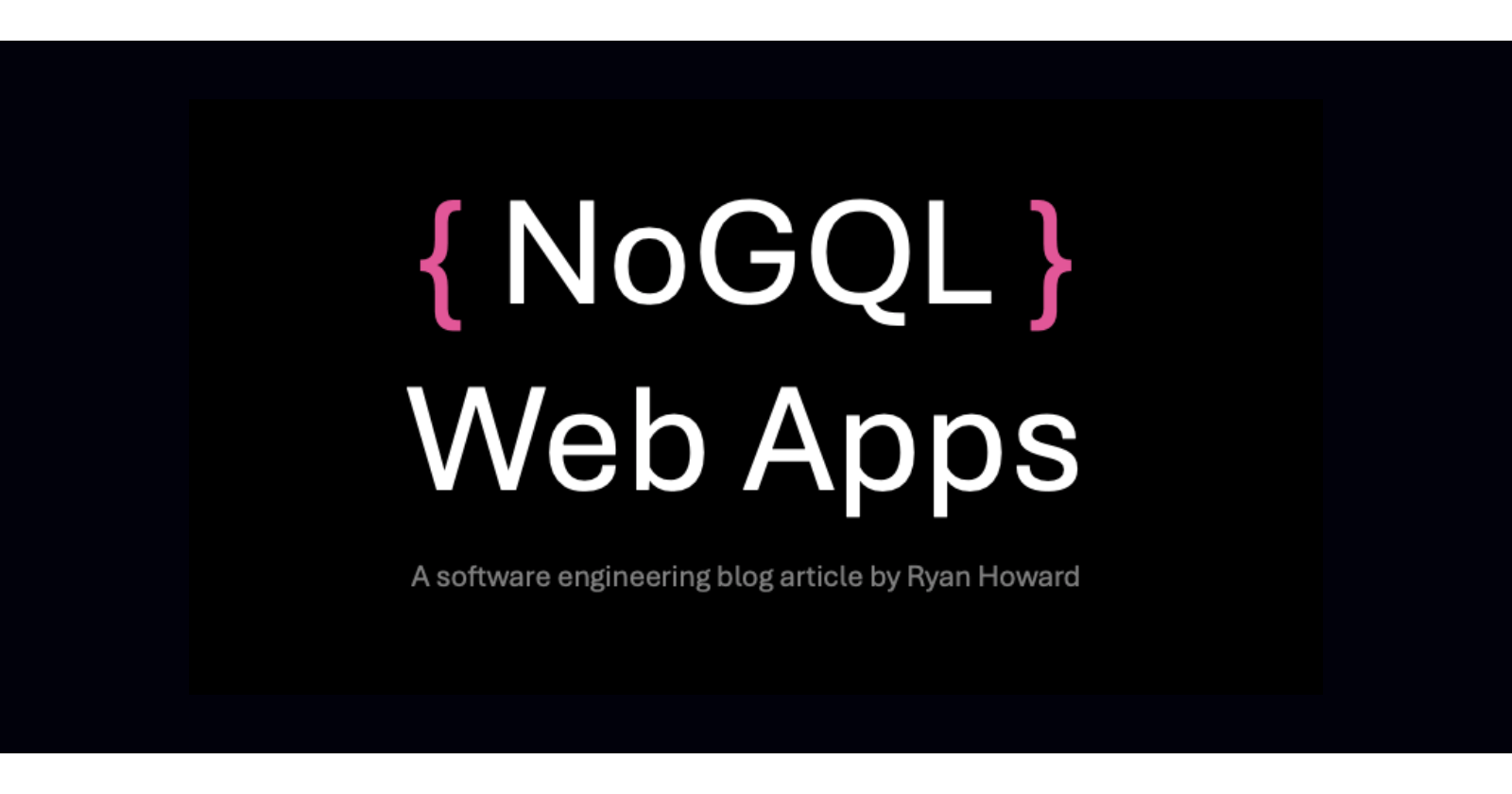 NoGQL Web Apps