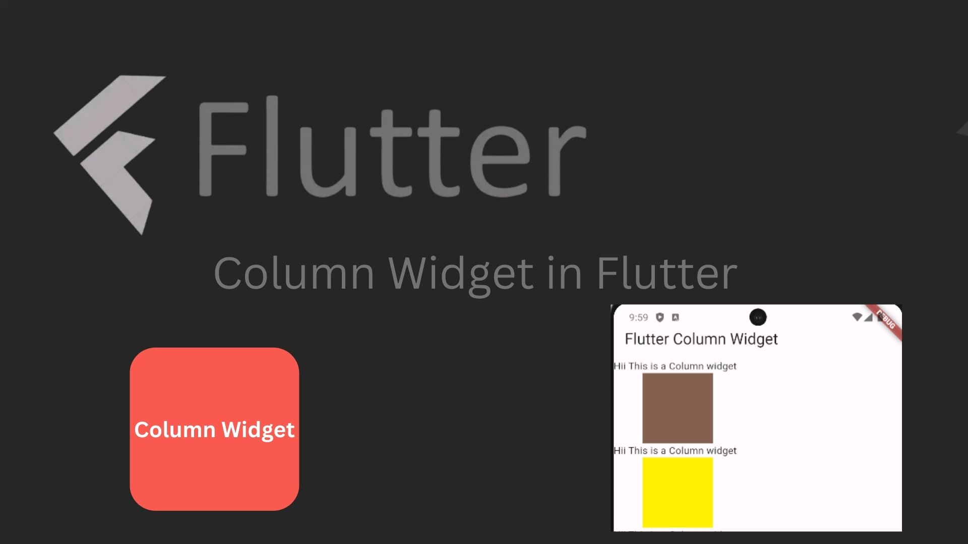 Column Widget in Flutter