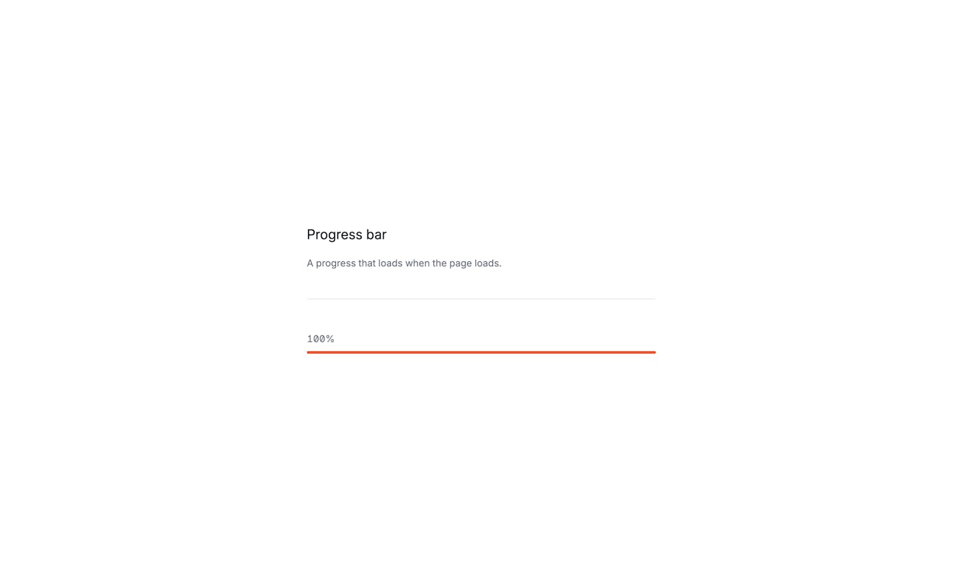 How to create a progress-bar with Tailwind CSS and Alpinejs