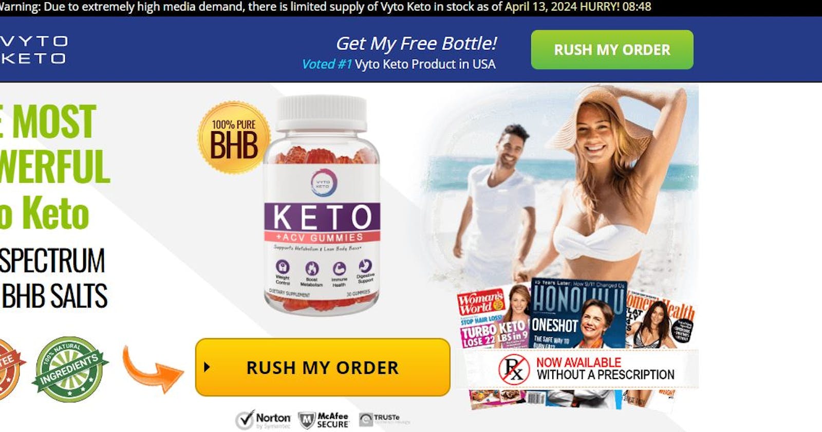 Vyto Keto + ACV Gummies Don’t Buy Before Reading!