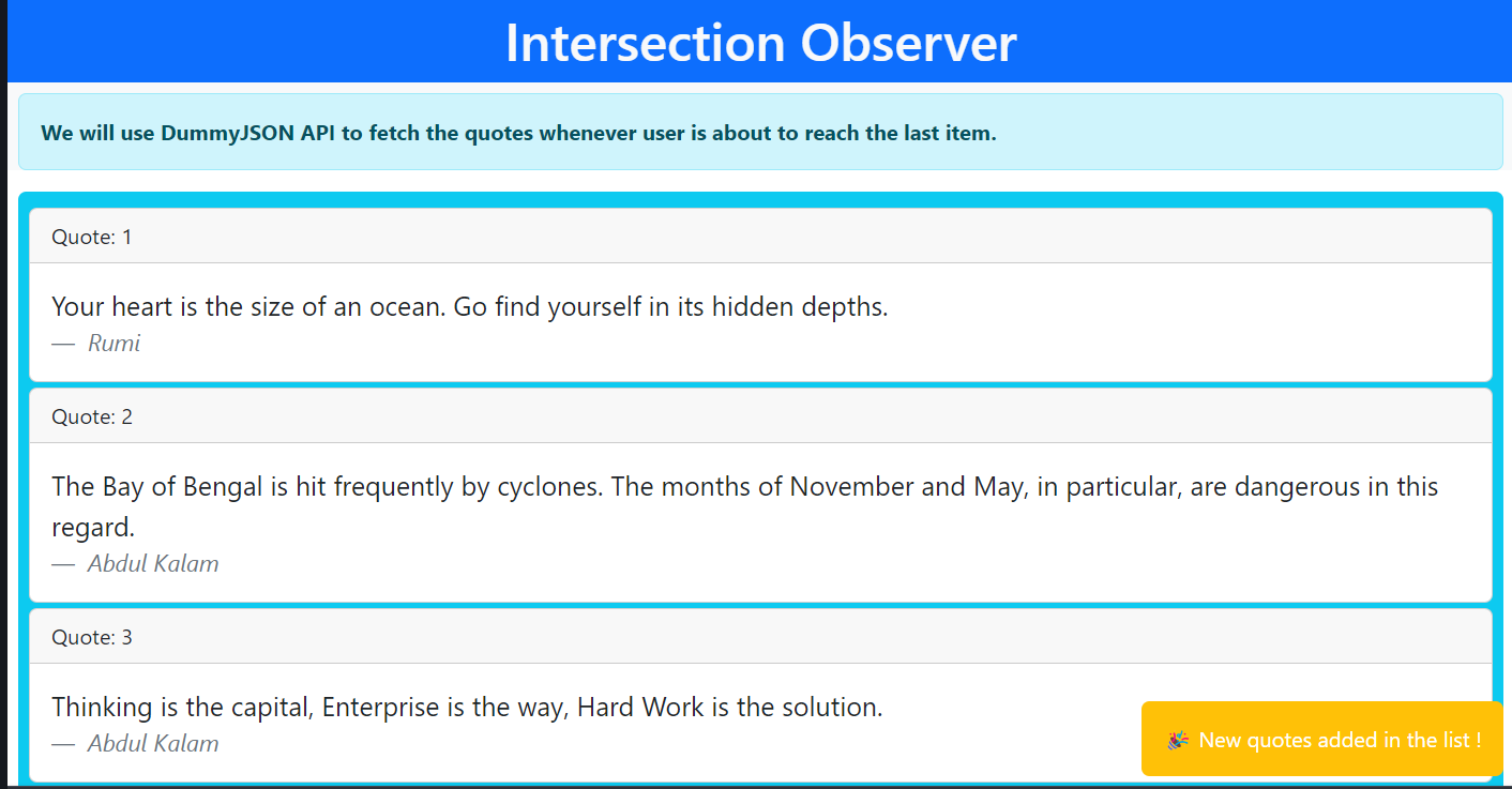 Intersection Observer