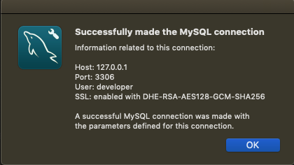 Connection established with MySQL Container in Docker