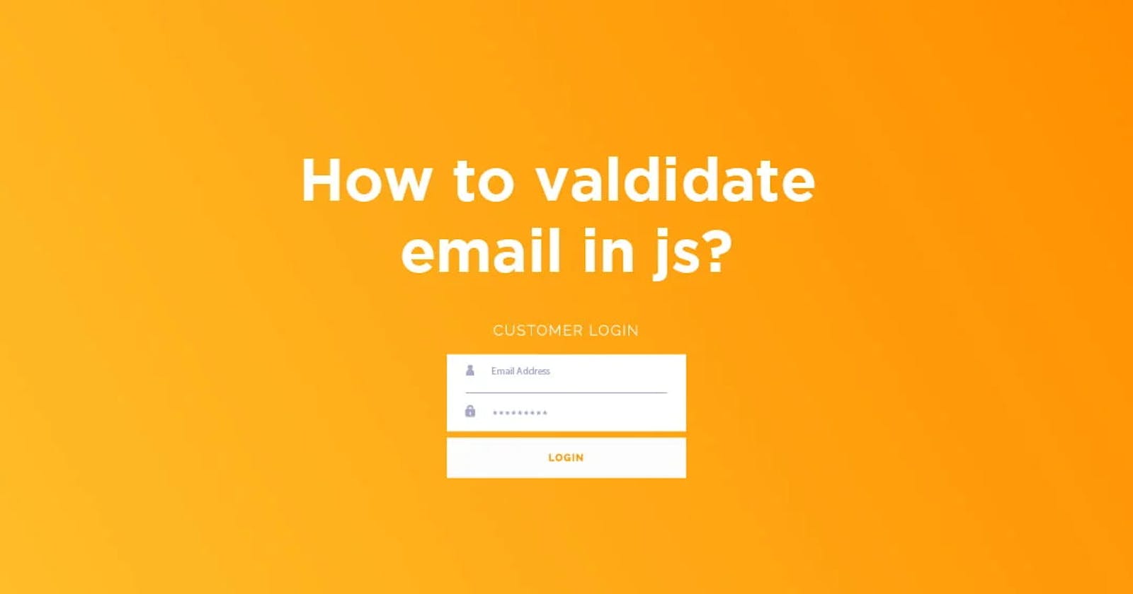 Email Verification  in Javascript