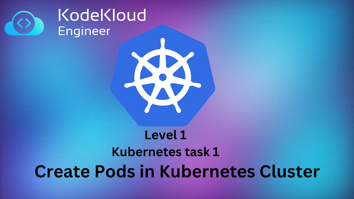Step by step approach of Kubernetes task on creating a Pod by the KodeKloud Engineer Program: