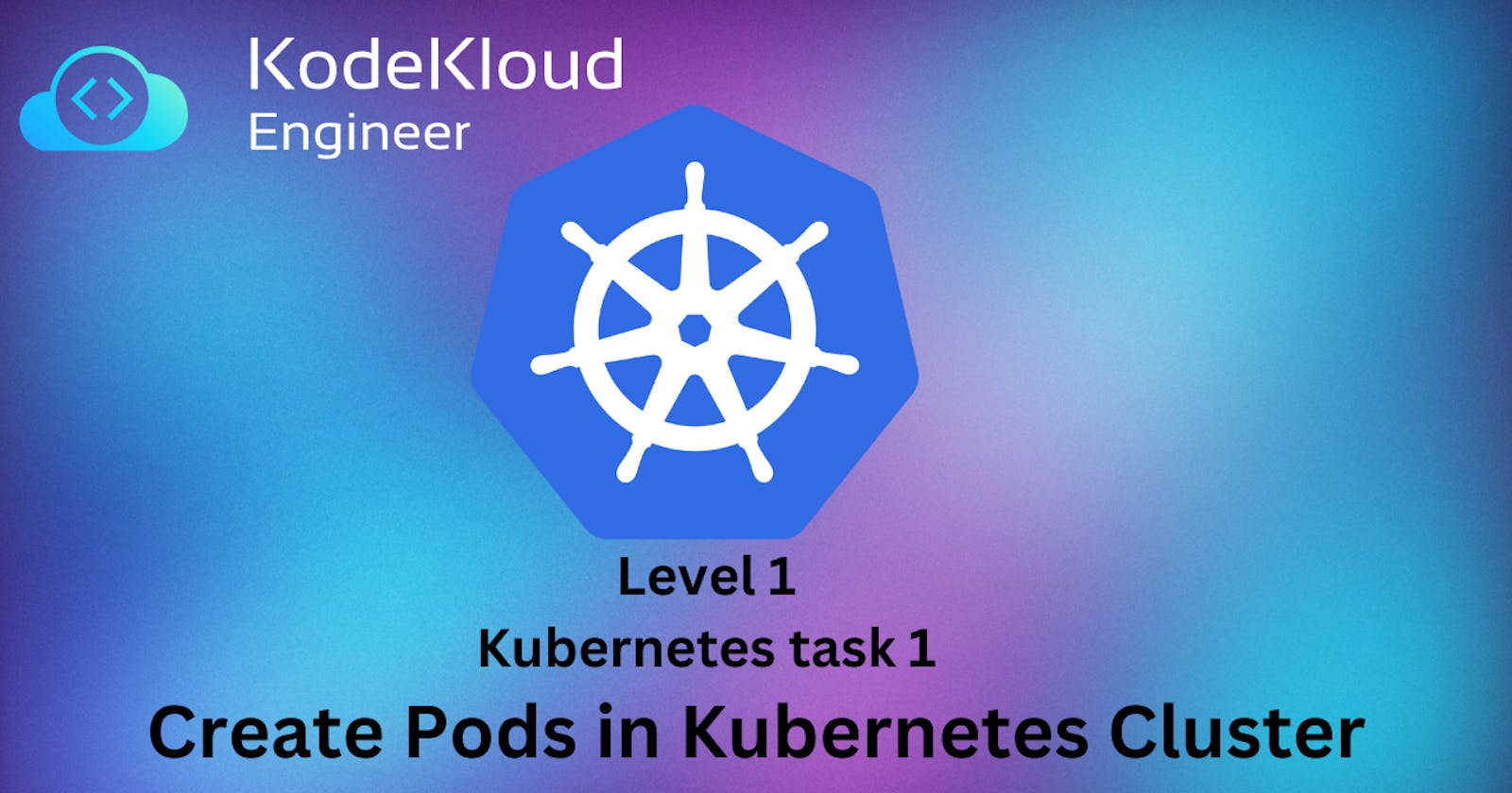Step by step approach of Kubernetes task on creating a Pod by the KodeKloud Engineer Program: