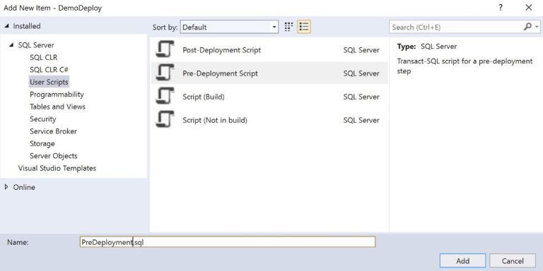 Manage Database Releases With Pre- and Post-Deployment Scripts