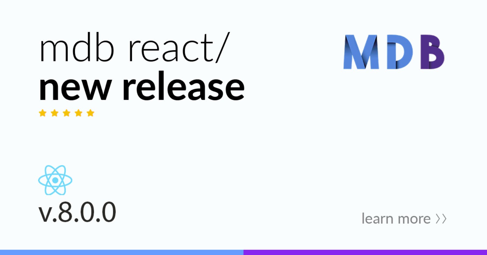 MDB5 React Version 8.0.0 released.
