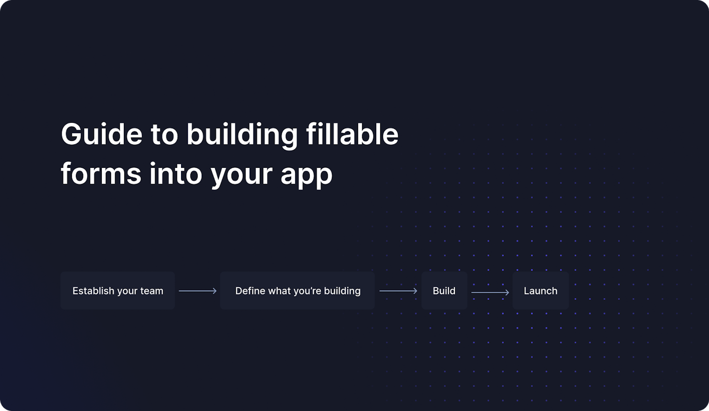 Guide to building fillable forms into your app