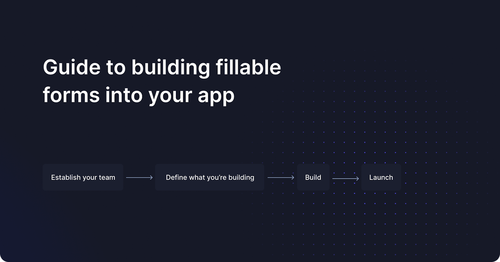 Guide to building fillable forms into your app