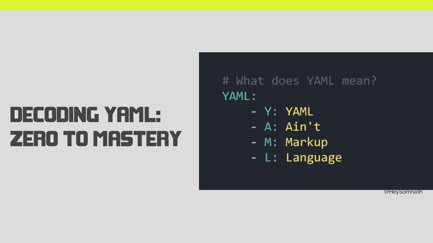 Decoding YAML - Zero To Mastery