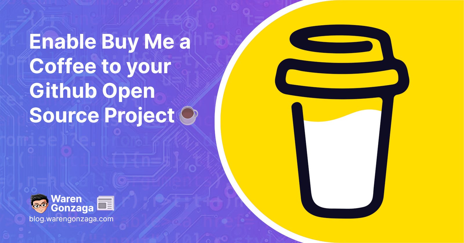 Enable Buy Me a Coffee to your Github Open Source Project