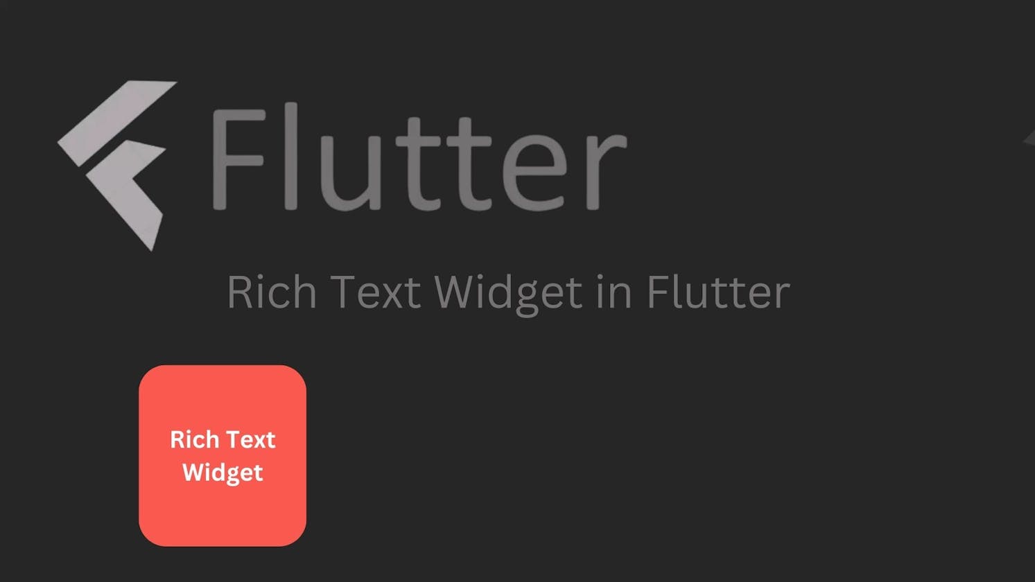 Rich Text Widget in Flutter
