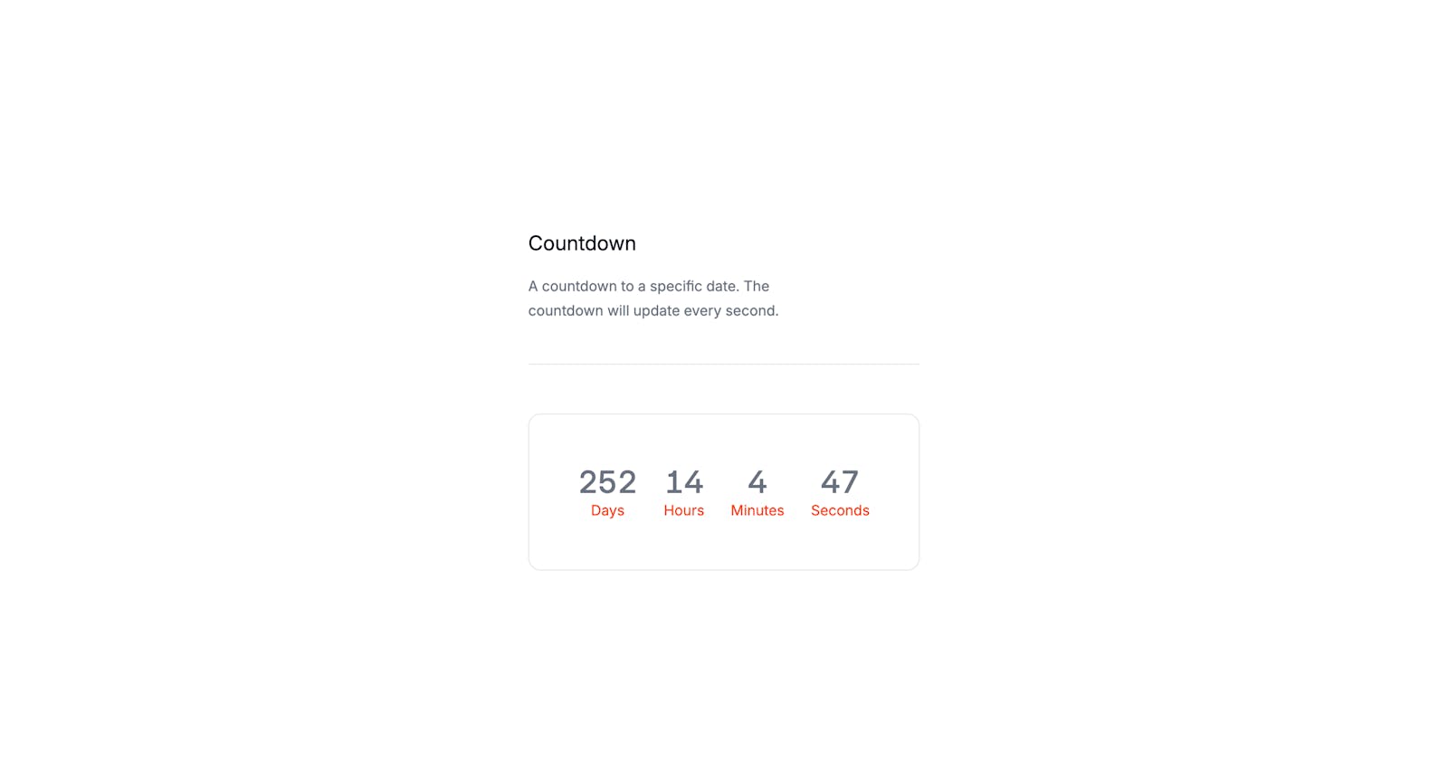 How to create a countdown with Tailwind CSS and Alpinejs