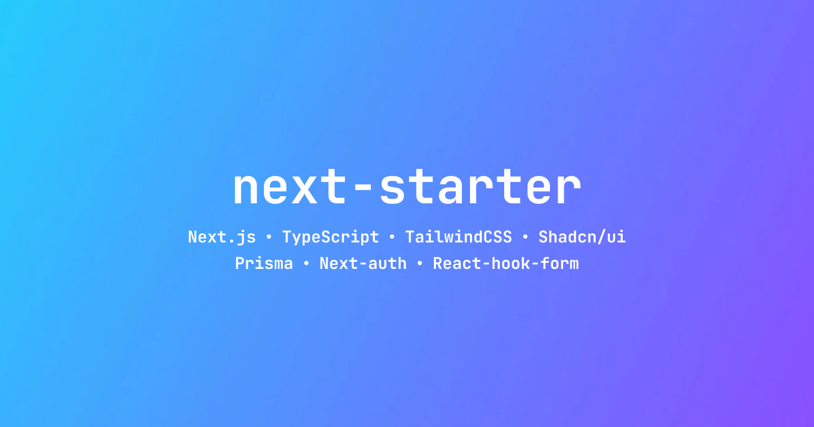Next.js stater template