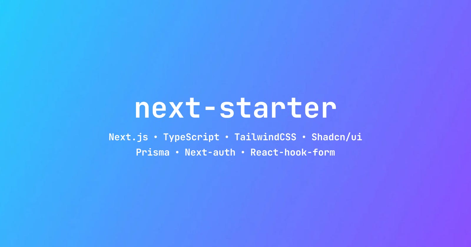 Next.js stater template
